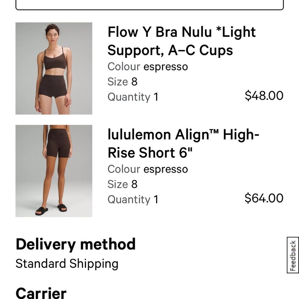lululemon athletica Espresso Align High-Rise Short 6"